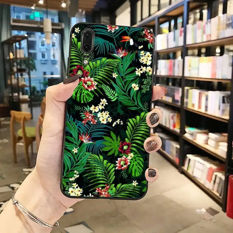 

Vintage banana leaf art Phone Case For Huawei honor Mate P 10 20 30 40 Pro 10i 9 10 20 8 x Lite