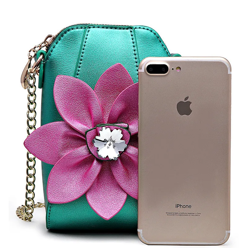

2020 Women New Fashion Mini elegant Chain Strap Applique Bucket Bag Phone Bag Shoulder Bag Crossbody Bag Coin Purse Office Daily