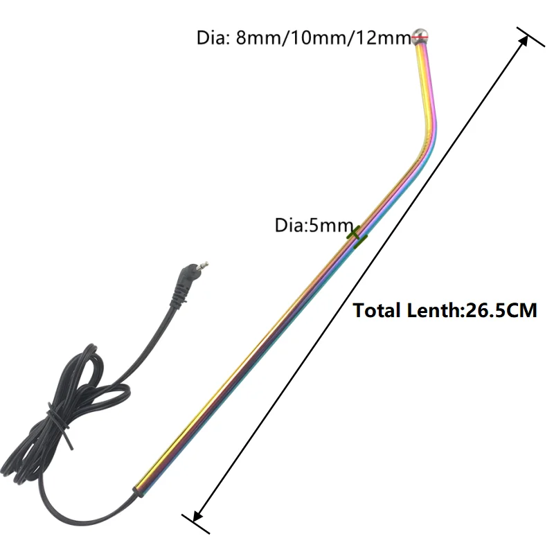 Electric shock Bi polar Rainbow Male metal urethral beads penis plug dilator electro massager BDSM insert sex toy for man | Красота и