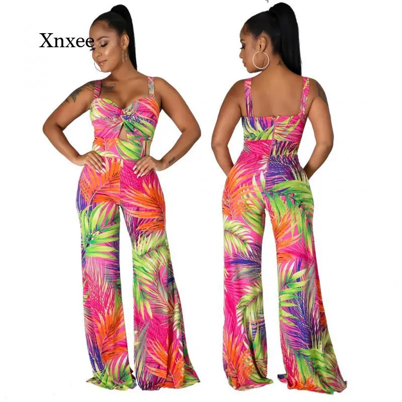 

Женский Летний комбинезон на тонких лямках, с V-образным вырезом и открытой спиной