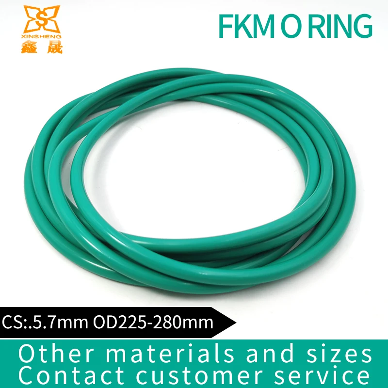 

Резиновое кольцо, зеленые уплотнительные кольца FKM, уплотнительные кольца CS5.7mm OD225/230/235/240/245/250/255/260/265 мм, уплотнительное кольцо, уплотнительн...