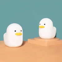 led duckling sleep light silicone pat night light usb rechargeable eye protection table lamp childrens gifts home decoration