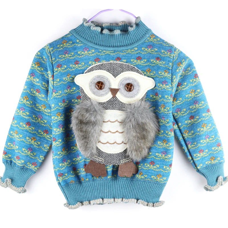 Зимняя одежда для маленьких девочек Детская Свитер 2-8 лет Одежда | Мать и ребенок