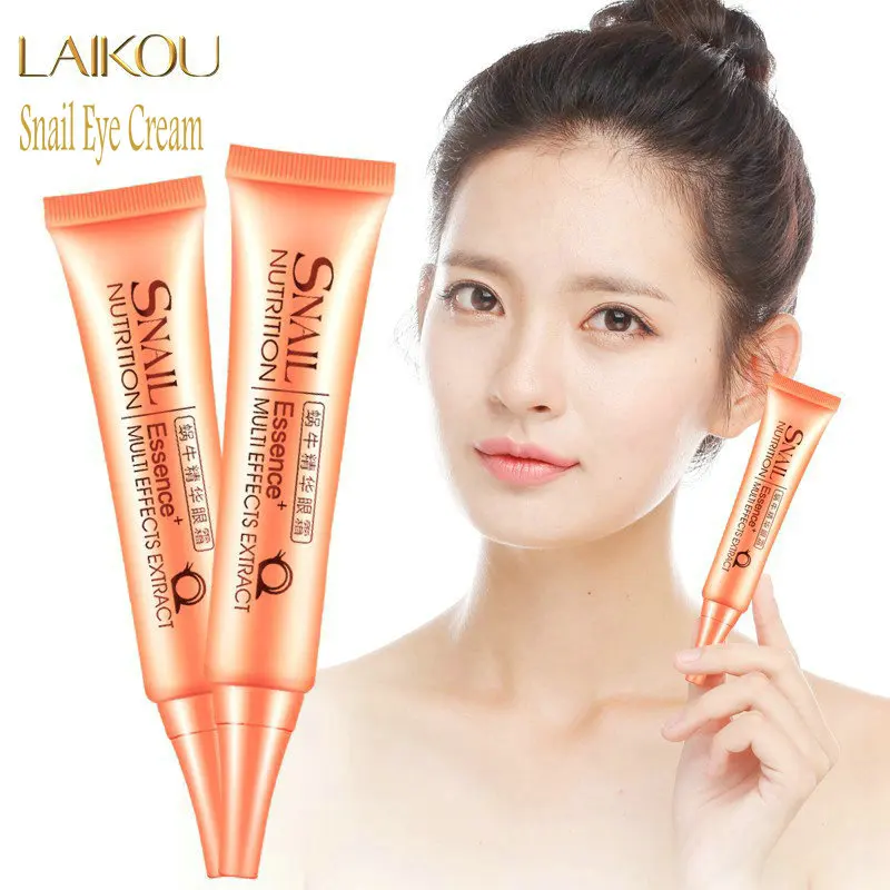 

LAIKOU 30G Snail Essence Eye Cream Remove Eye Bags Fade Wrinkles Resist Aging Moisture Brighten Firm Smooth Skin Care Cosmetics