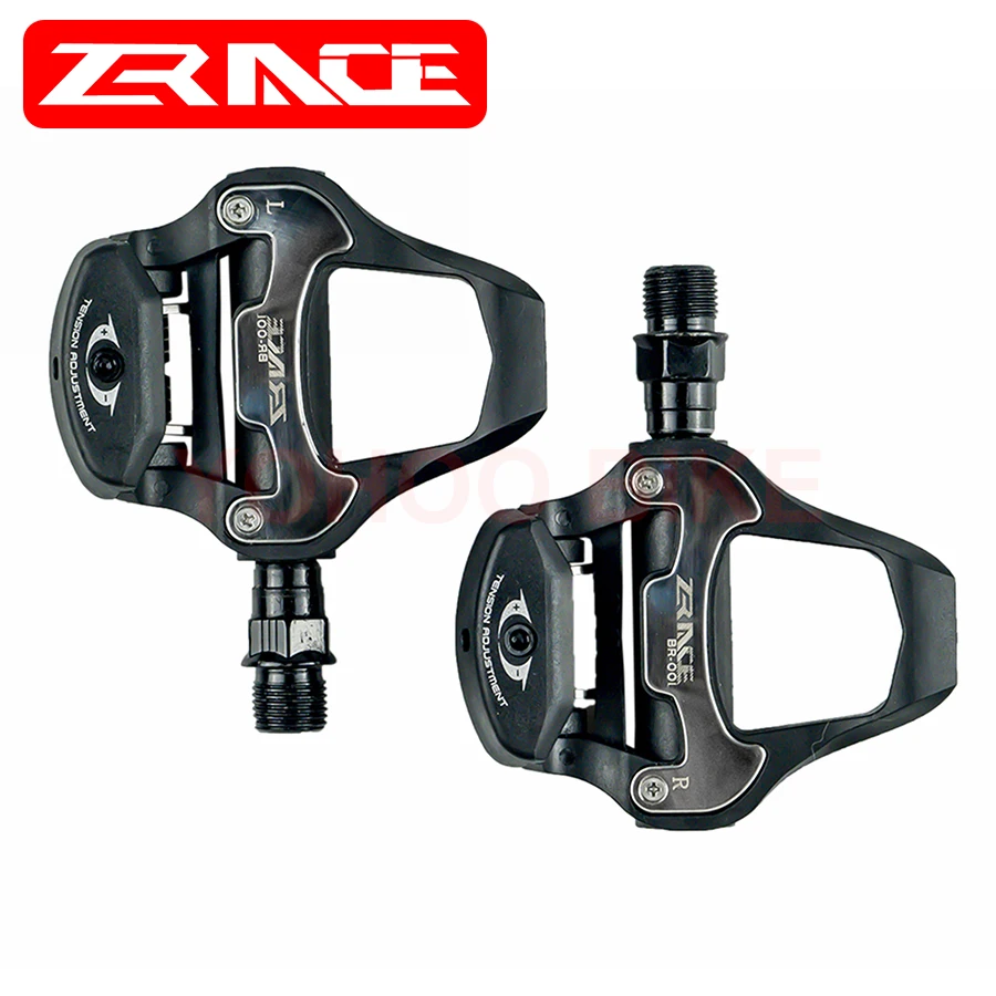 

ZRACE PD001 Road Bike Cycling Self-locking Pedal Clipless Pedals Ultralight Aluminum Alloy 2 Sealed Bearing Bicycle Pedal Parts