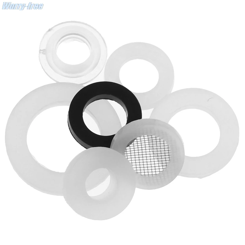 

10 PCs 1/2" 3/4" 1"Rubber Ring White Black Silicon Flat Gasket Sealing Ring for Shower Nozzle Hose Pipe Bellows Tube Washer Ring