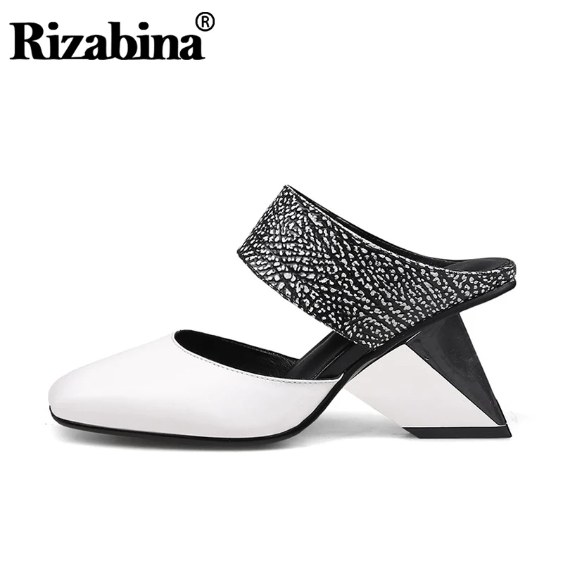 FITWEE женские босоножки из натуральной кожи Модные туфли с острым носком и