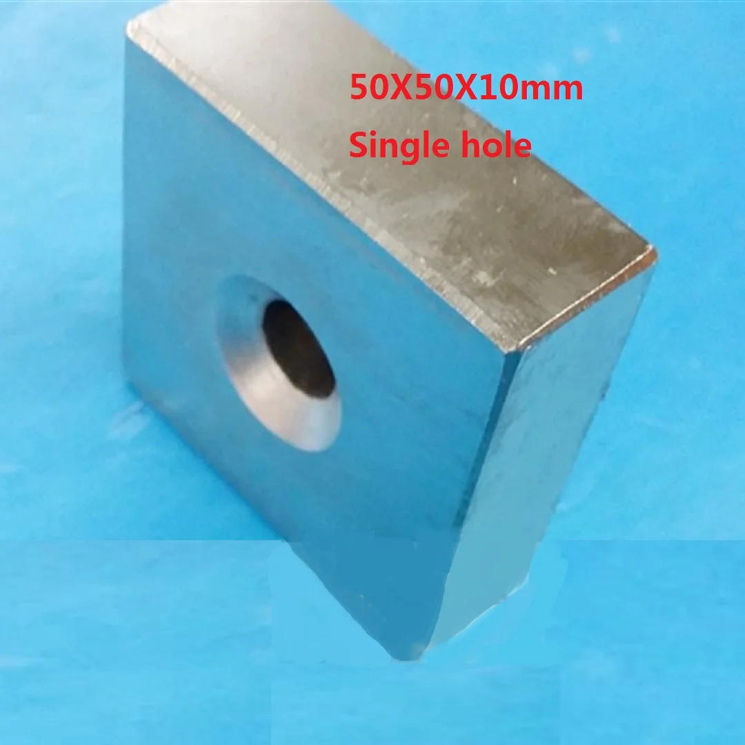 Постоянный неодимовый магнит NdFeB высокая прочность квадратный с отверстием