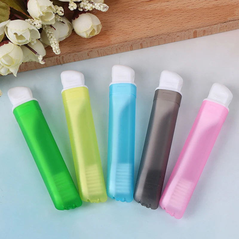 1 шт. Портативная Складная зубная щетка пластиковая прочная мини-зубная для