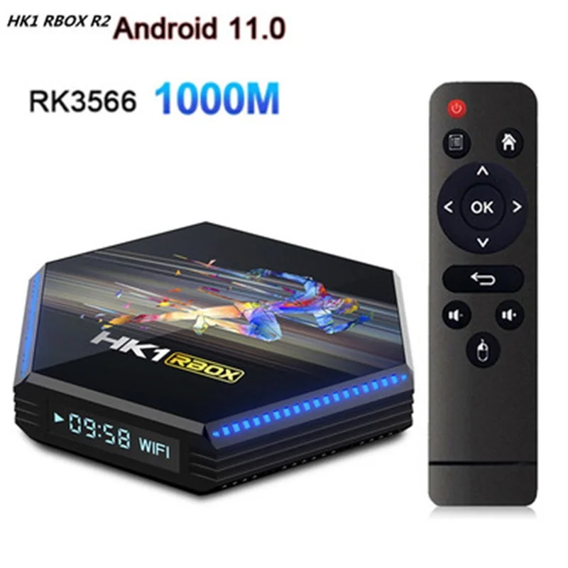 

ТВ-приставка HK1 RBOX R2 интеллектуальная сеть RK3566 Android. 0 8K HD сетевой плеер 8G/64GB Медиаплеер HDR ТВ-приставка