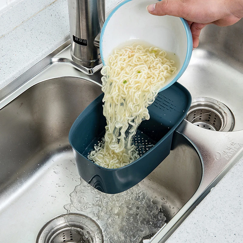 

Sink Filter Hanging Drain Basket Sink Strainer Drain Basket Vegetable Fruite Suction Cup Sponge Holder Storage Kitchen Tools