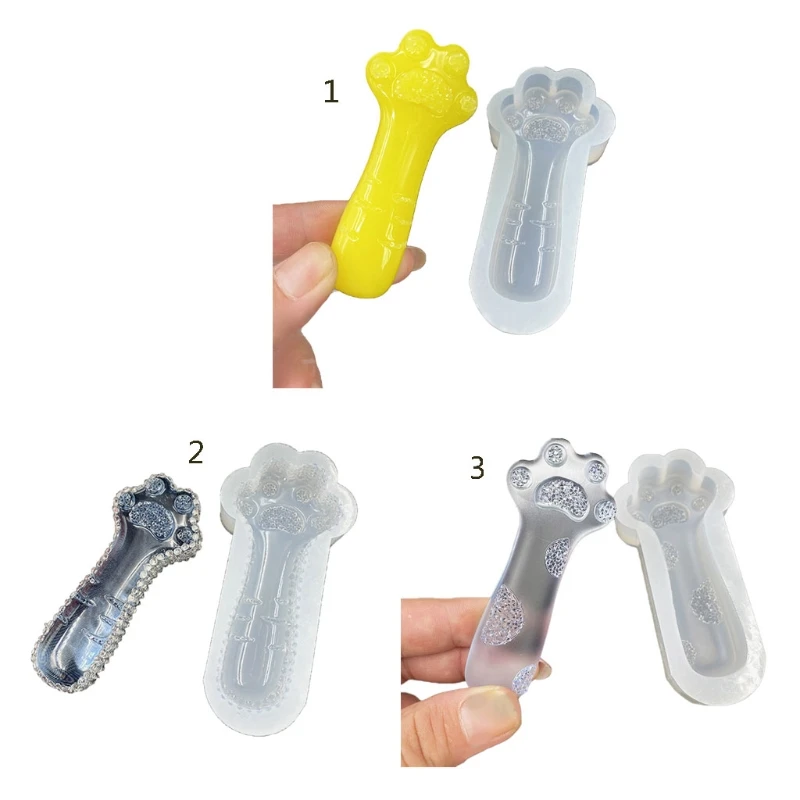 

N58F Cat Claw Stick Epoxy Resin Mold Aromatherapy Plaster Candle Silicone Mould DIY Crafts Handmade Ornaments Casting Tools