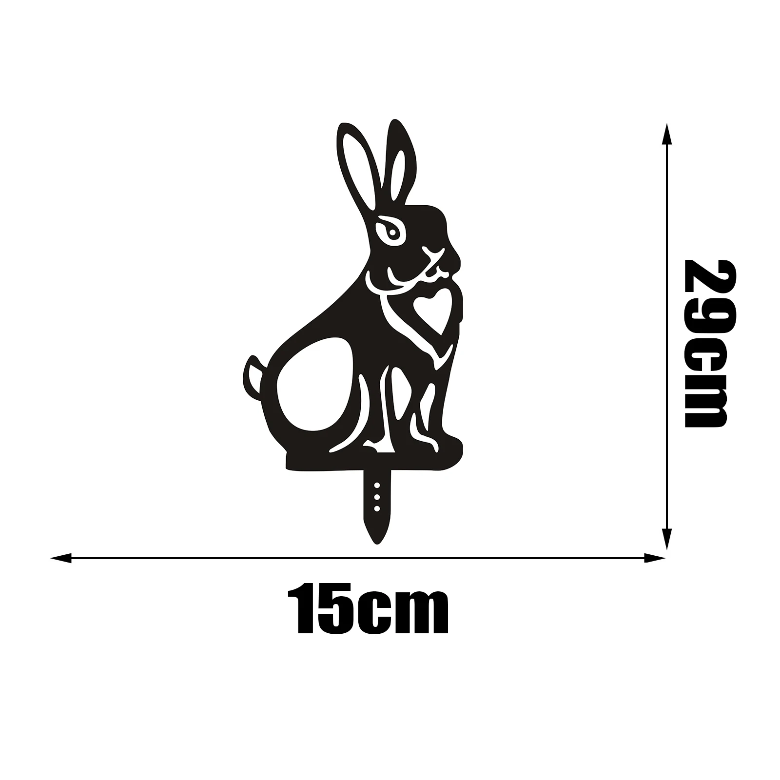 

4pcs Rabbit Sculpture Yard Decor Lawn Stakes Gardening Ornaments Acrylic Black Bunny Gardening Gift Yard Decor Art Creative