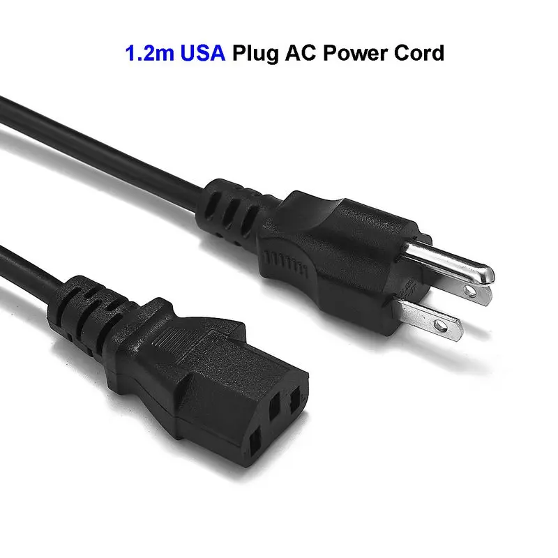 США шнур питания 1 2 м 100 Вт американский NEMA 5 15P IEC C13 удлинитель для адаптеров