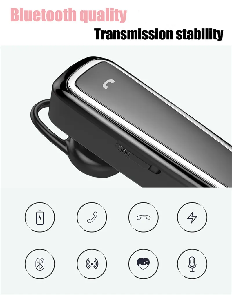 LemonMan бизнес Bluetooth наушники S18 с микрофоном для аккумулятора Автомобильная