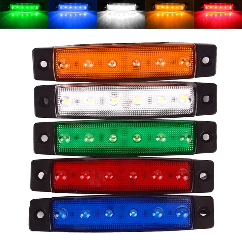 

New Super Bright 12V 6 LED Truck Boat BUS Trailer High Quality Low Consumption Durable Side Marker Indicators Light Lamp#91131