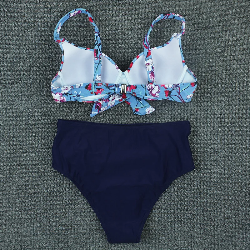 

Floral Bikini Set Women Flora High Waisted Two Piece Swimsuit 2021 Girl Beach Bathing Suit Swimwear Biquinis