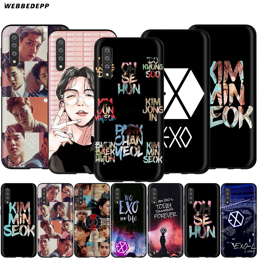 Webbedepp Kpop EXO чехол на удачу для Samsung Galaxy A3 A5 A6 Plus A7 A8 A9 J6 M20 A10S A20S A30S A40S A50S|Бамперы| |