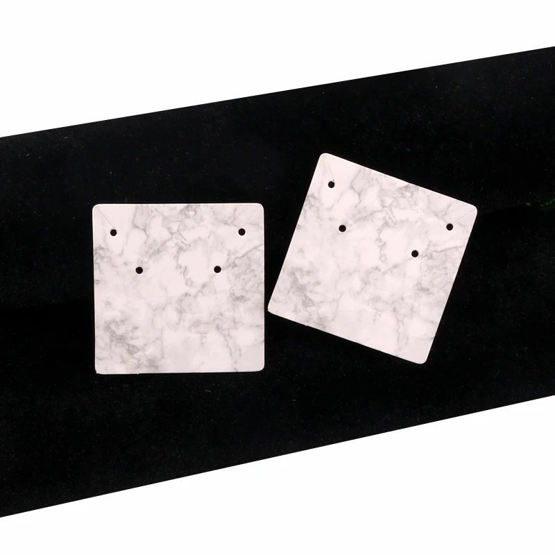 

Оптовая продажа, 5*5 см, 100 шт./лот, ювелирные изделия, ожерелье, подвески, витрины, мраморные печатные бумажные серьги, «сделай сам», Упаковочн...