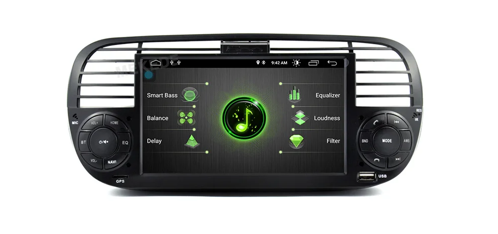 Продукт! ips DSP android 9,1 автомобильный dvd gps навигационный мультимедийный плеер для Fiat 500 2007- с wifi bluetooth carplay DAB