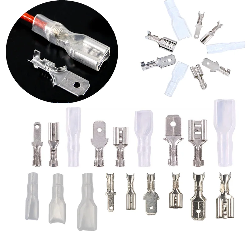 150/300 шт изолированный женский и мужской обжимных разъёмов коннекторов для