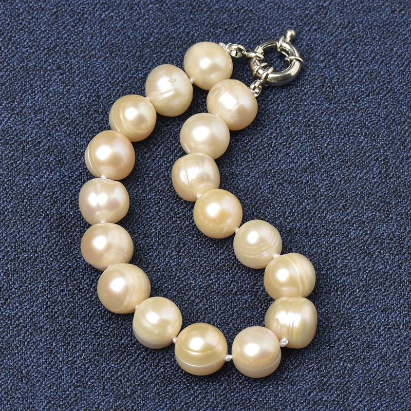 Ювелирные изделия 100% белый 9-10 мм БАРОККО из натурального пресновдного жемчуга