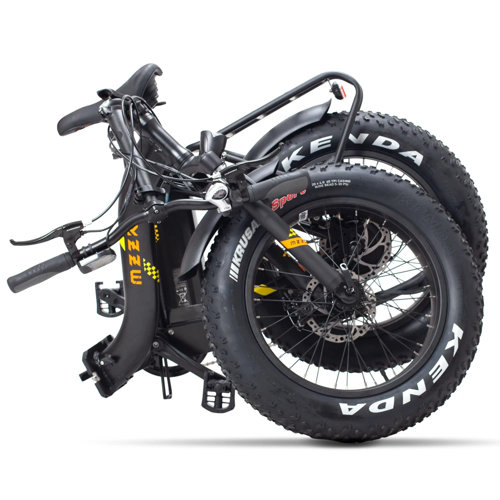 Электрический велосипед Snow E bike 20 дюймовый 48V500w 4 0 Fat Tires складной горный 624wh
