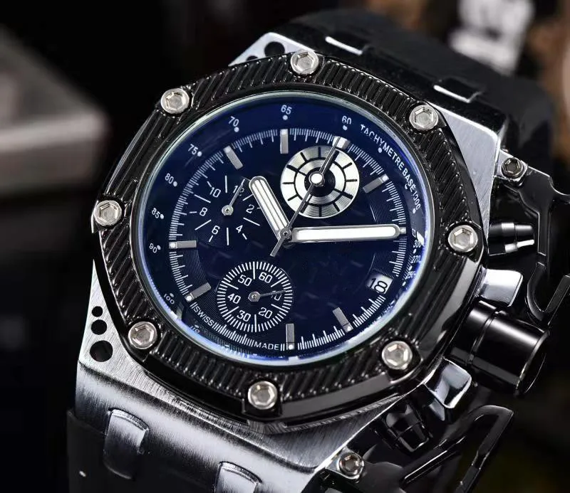 JUNBIE люксовый бренд мужские военные спортивные часы Аналоговые с датой 6 Pin