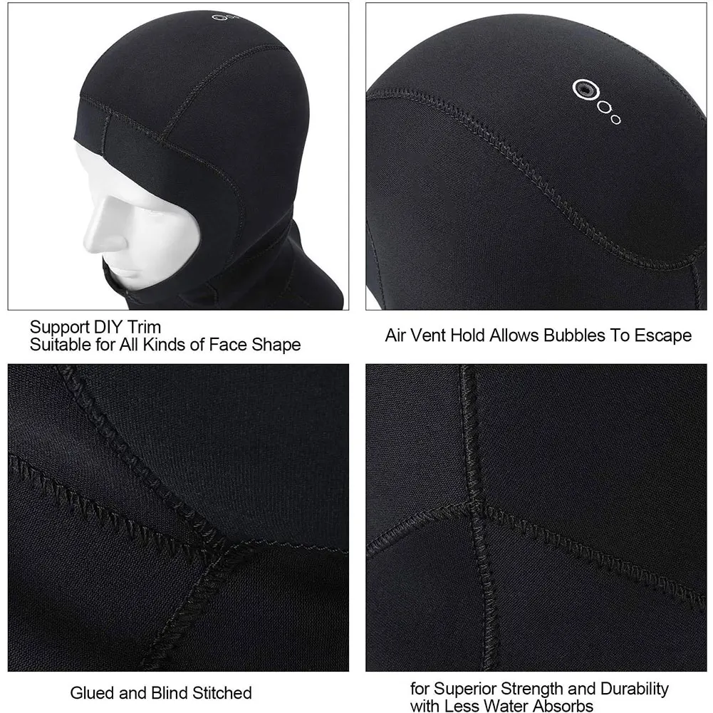 

Wetsuit Hood Scuba Diving Hood 3mm Neoprene Diving Cap Hoods Dive Sporting Fishing Men Waterproof Keep Warming Hat Wetsuit Hood