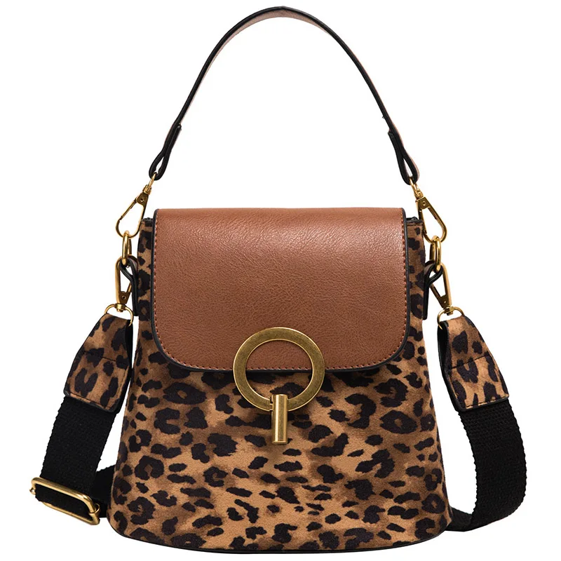 brown leopard Модная сумка-мешок, леопардовая Женская велюровая сумка-мессенджер, дизайнерская женская сумка через плечо, роскошная женская маленькая сумочка - Цвет: brown leopard