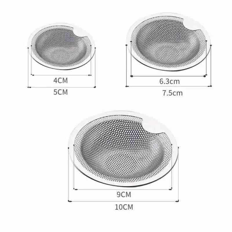 

1pc Steel Kitchen Sink Strainer Drain Hole Hair Floor Bathtub 3size Leak Shower Filter Home Stopper Catcher Net D Y6D2