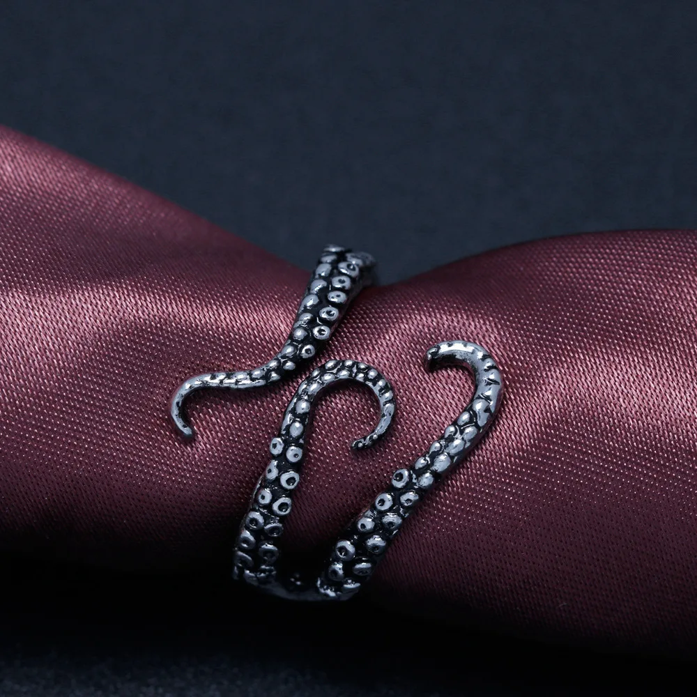 Модное мужское кольцо серебристого и золотого цвета кольца осьминога в