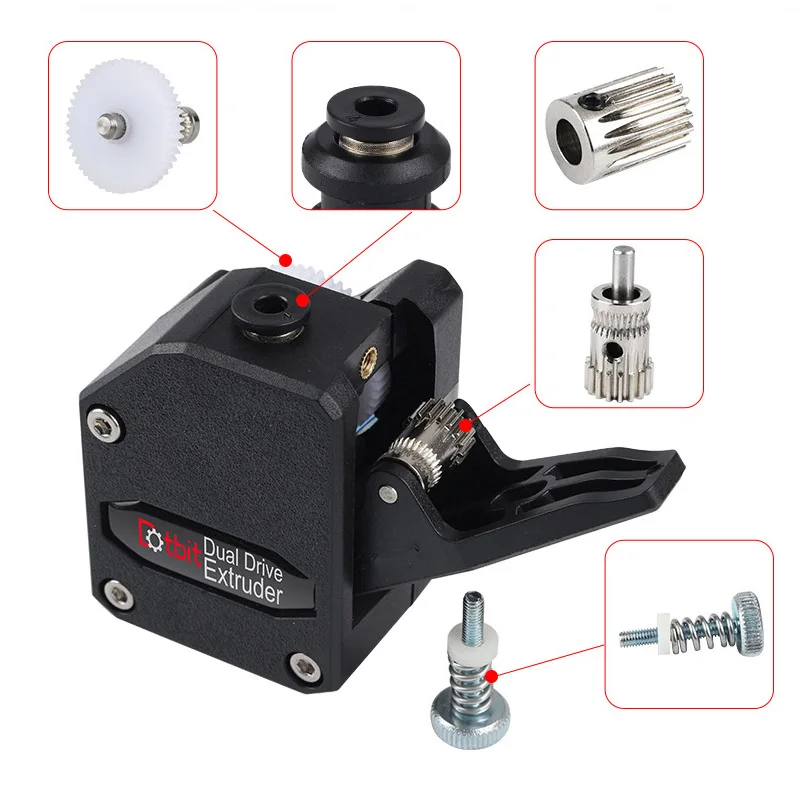 Новый Боуден экструдер BMG клонированный Btech двойной привод для Wanhao D9 Creality CR10 Ender 3