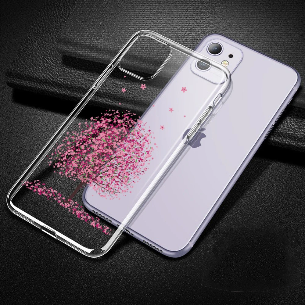 Мягкий силиконовый чехол для Apple iPhone 8 7 7Plus 6 6S 5S SE чехол s i Phone X XS Max XR 11Pro оболочка Рождественская елка снежинка