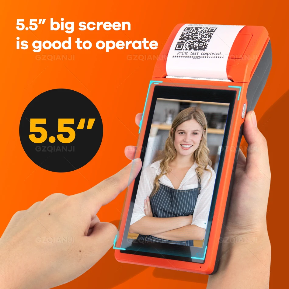 PDA POS портативный терминал Pos встроенный термальный bluetooth принтер 58 мм wifi Android