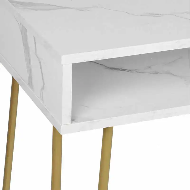 

Marble Texture Computer PC Laptop Desk Study Writing Table with Open Compartment for Home Office
