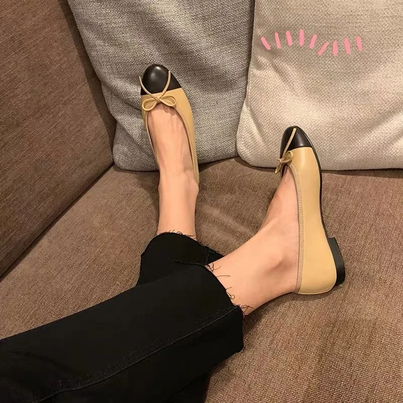 

Prowow Women's Shoes Comfortable Slip on Flats Shoes Butterfly Knot Round Toe Ladies Casual Shoes Plus Size 34-42