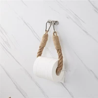 vintage weave hanging rope toilet paper holder paper towel holder bathroom kitchen roll holder paper tissue rack hanger