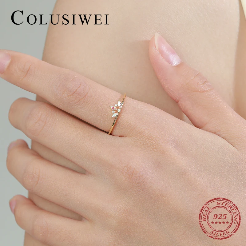 Кольцо женское из серебра 925 пробы с милой маленькой короной | Украшения и