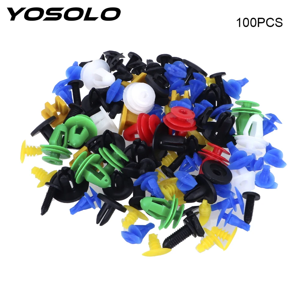 100 шт./50 шт. смешанные авто крепежа подкрылок автомобиля бампер зажимы фиксатор