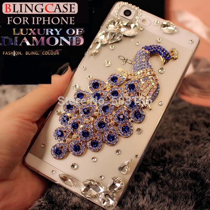 

Чехол со стразами и павлином для iPhone 12 11 Pro X XS Max XR mini 6 6s 7 8 Plus