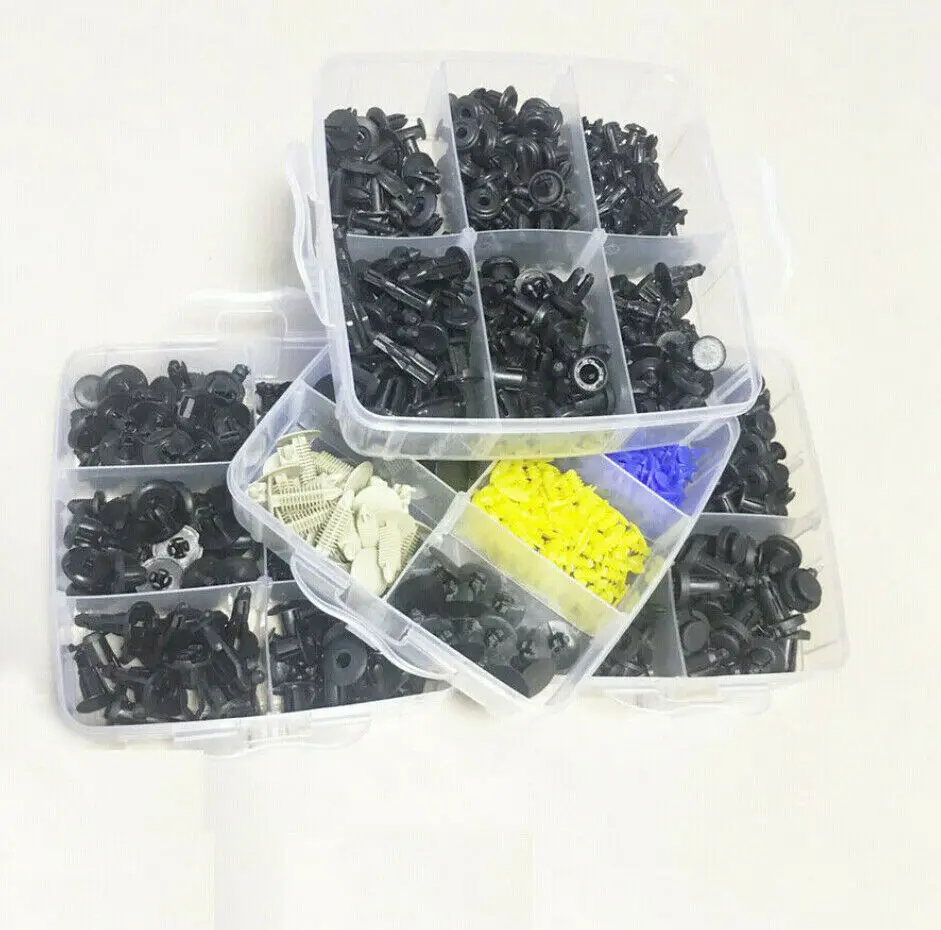 

650 шт., 22 размера, 4-слойные для двери БАГАЖНИКА АВТОМОБИЛЯ фиксаторы для бамперной панели, заклепки, нажимные зажимы