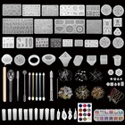 Наборы форм для изготовления ювелирных изделий из эпоксидного силикона, 15-348 шт.