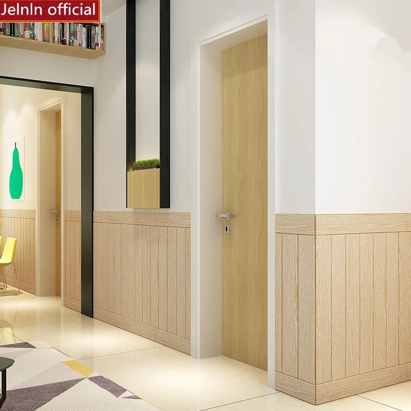 Наклейки на стену с желтым деревянным зерном 3d наклейки юбку защитой от