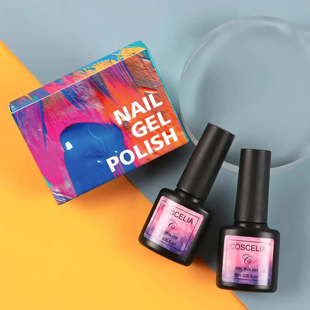 Топовое и Базовое покрытие COSCELIA УФ Гель лак отмачиваемый укрепляющий 8 мл
