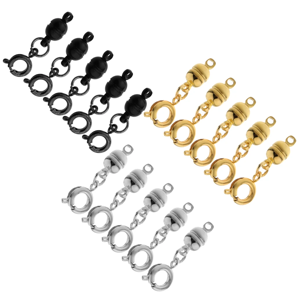 

5Pcs Magnetic Jewelry Clasps Lobster Hooks Craft Bracelet Necklace Fasteners