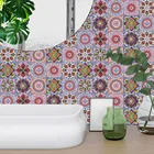 Наклейки на стену в марокканском стиле с изображением мандалы, домашний декор для кухни, ванной комнаты, напольные наклейки, наклейки с защитой от брызг