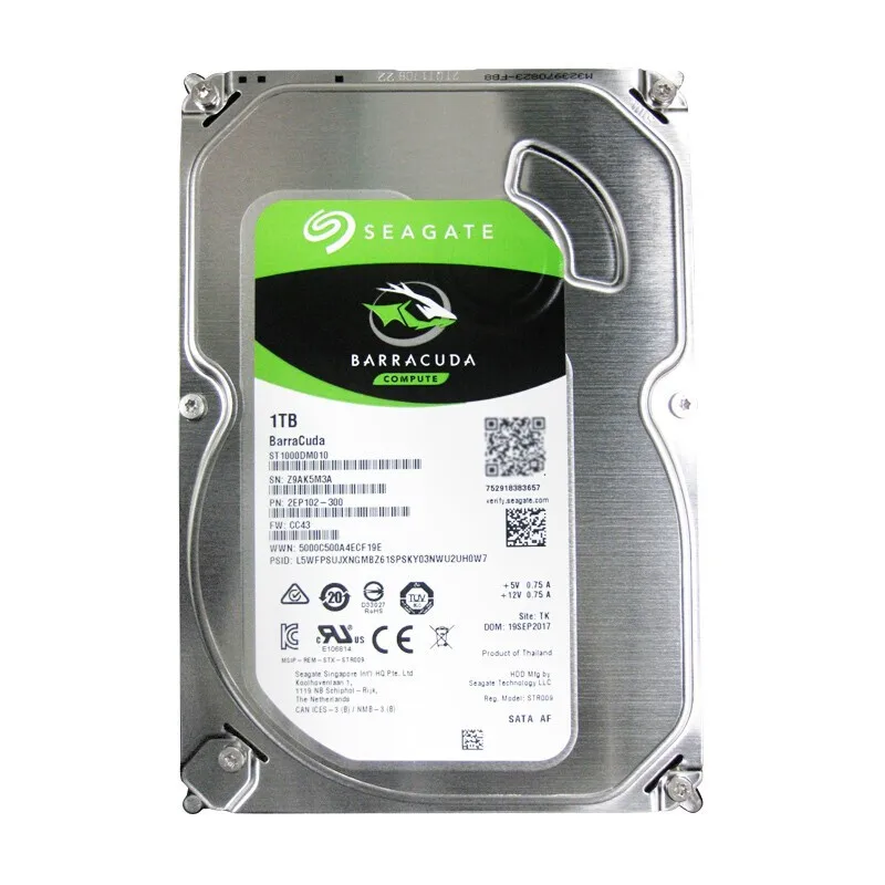

Brand New Seagate 1TB 64MB 7200RPM 3.5" Desktop Mechanical Hard Drive SATA3.0 Seagate BarraCuda Series HDD (ST1000DM010)