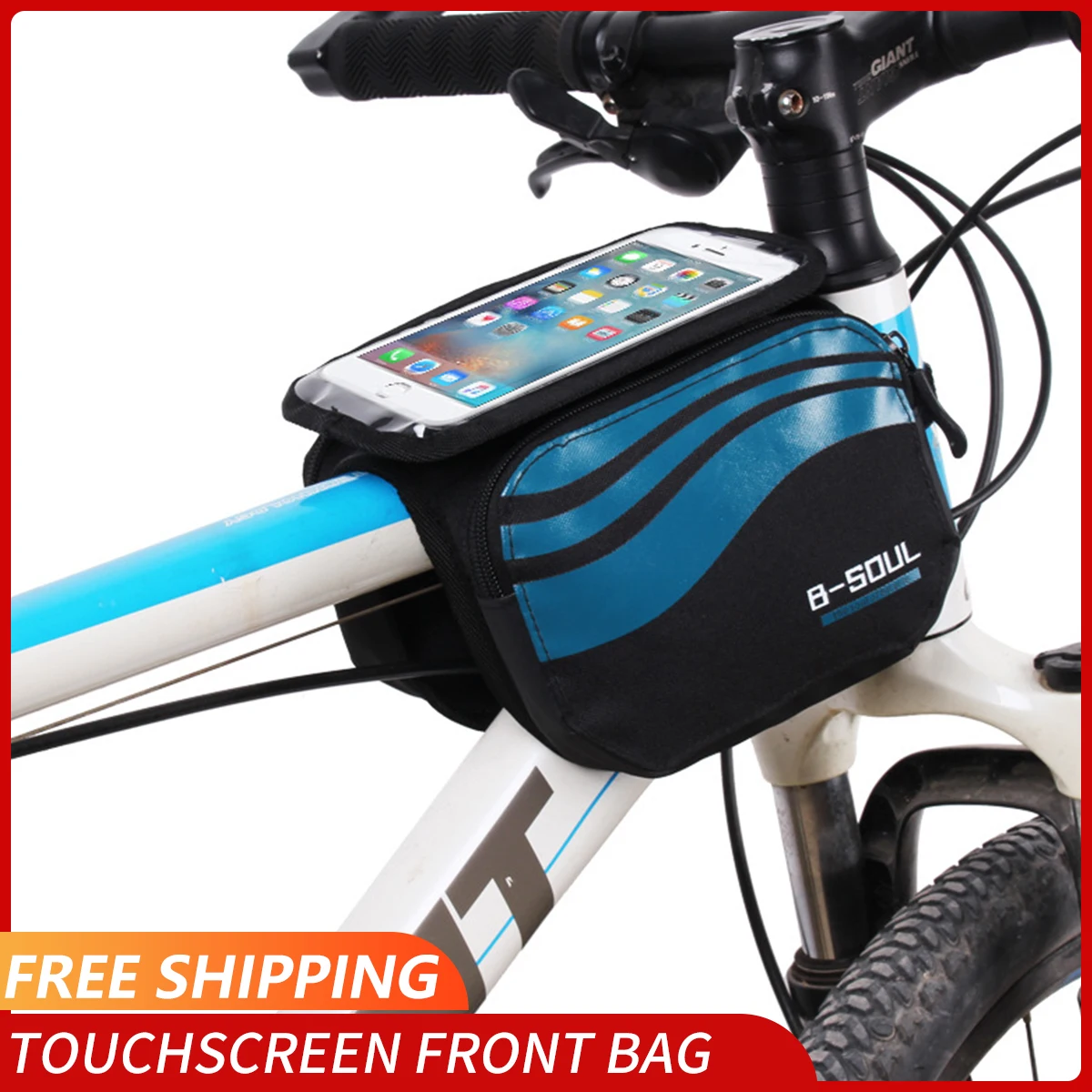 

Велосипедная сумка для сенсорного экрана, яркая сумка для горного велосипеда с передним лучом, велосипедные аксессуары