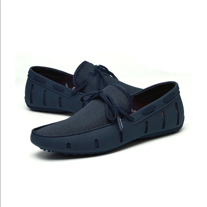 New Durable Man Lace Loafers Swims Casual Beach Breathable Driving Shoes For Men Penny Mesh Comfortable | Обувь